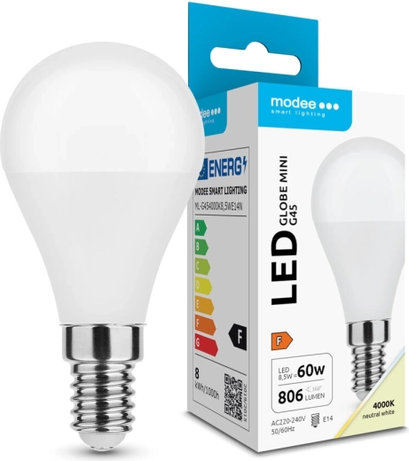 Ampoule LED Modee Globe Mini G45 E14 8,5 W blanc neutre