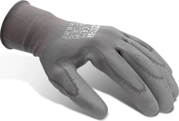 Gants de montage avec paume en polyuréthane L – 12 paires