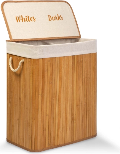 Deux compartiments : linge clair et foncé sans effort