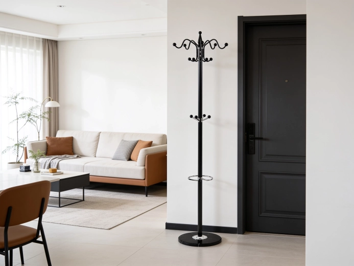 Porte-manteau sur pied NEXO 175 cm noir