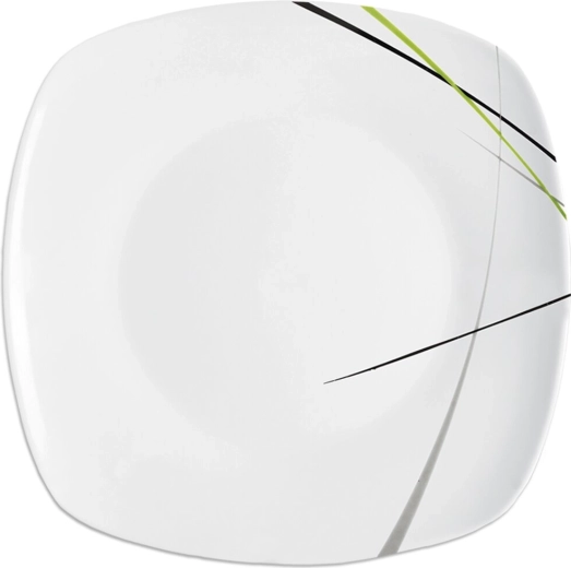 Assiette à portions carrée peu profonde Green 24 × 24 cm