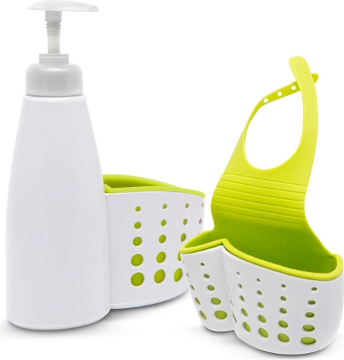 Support suspendu pour salle de bains et cuisine avec distributeur