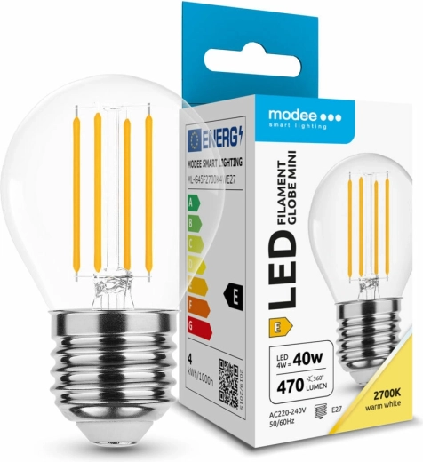 Ampoule LED filament Modee Globe Mini G45 E27 4 W 430 lm blanc chaud