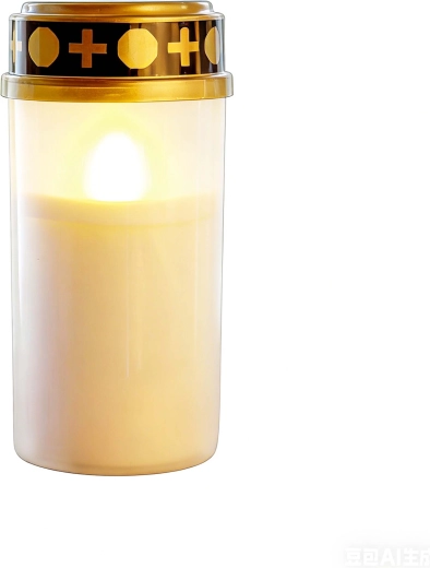 Bougie LED funéraire à lumière blanche chaude