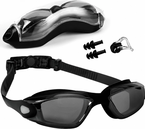 Lunettes de natation Renew force anti-buée avec filtre UV (noires) - 1 pièce