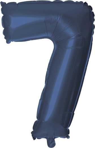 Ballon en aluminium TORO chiffre 7, 30 cm – Bleu