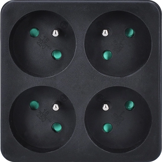 Solight multiprise 4 prises 10 A noire