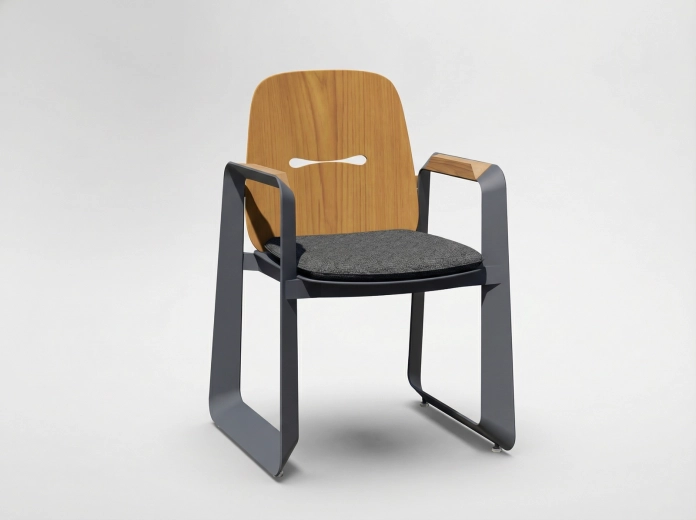 Fauteuil de jardin en aluminium THOMPSON gris