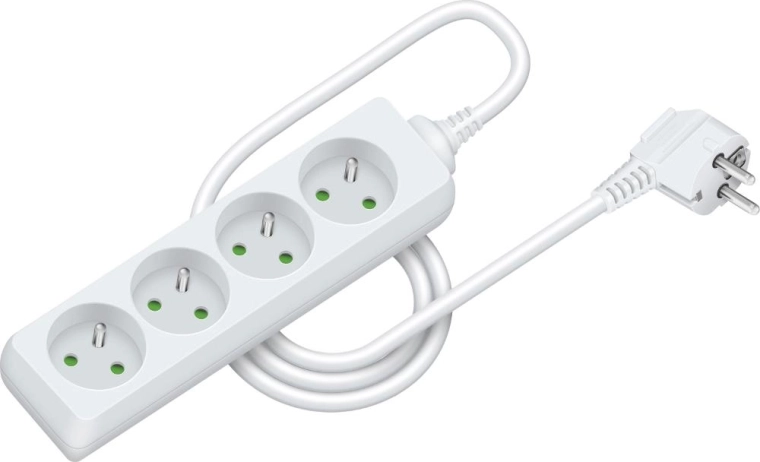 Rallonge électrique Retlux avec 4 prises, 1,5 m