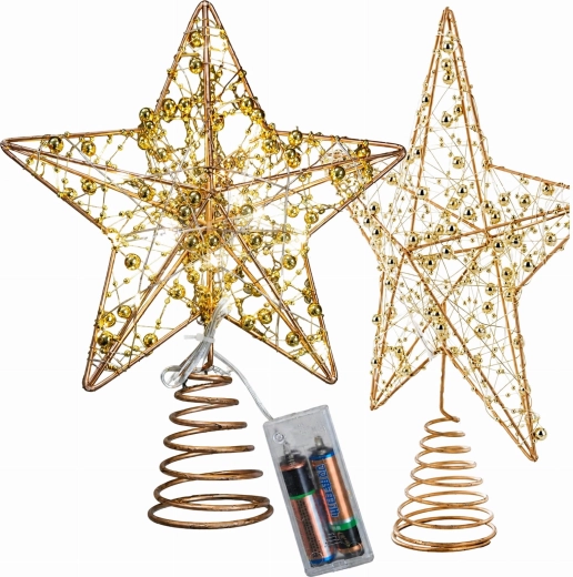 Étoile LED de Bethléem pour sapin de Noël, 25 cm