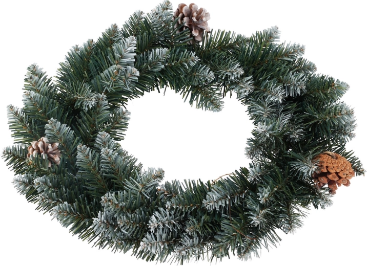 Couronne de Noël décorative en PVC 40 cm