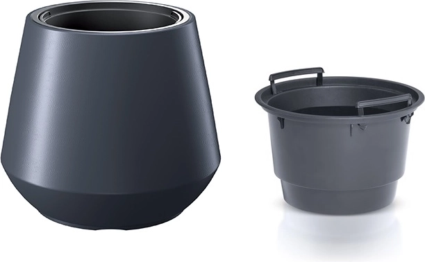 Pot de fleurs avec insert HEOS anthracite 39,5 cm