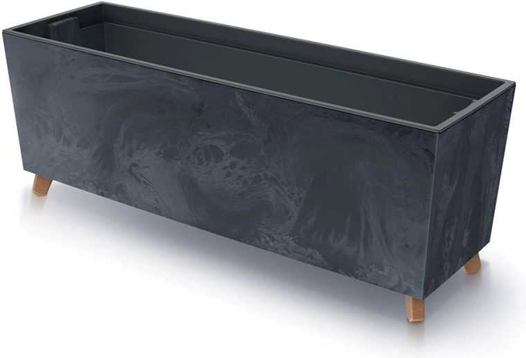 Jardinière URBI CASE effet béton anthracite 77 cm avec insert