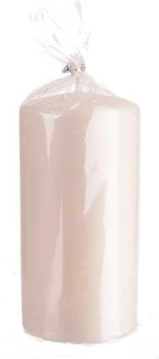 Bougie cylindrique rose gold brillante 14 cm