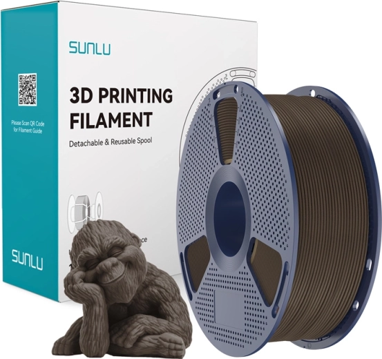 Filament bois Sunlu Pro pour impression 3D, noyer