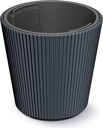 Cache-pot avec insert Milly 23,8 cm – anthracite
