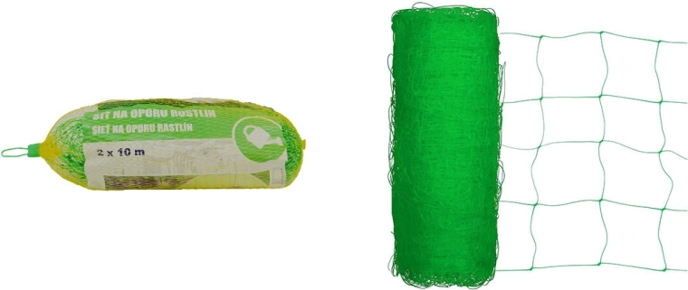 Filet de support pour plantes 2 × 10 m, maille 17 × 17 cm