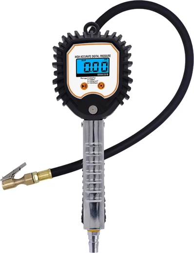 Pistolet numérique de gonflage des pneus avec manomètre LCD