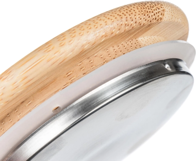 Couvercle en bambou naturel avec joint en silicone