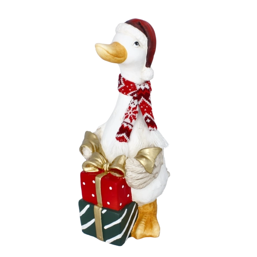 Figurine décorative de Noël – oie avec des cadeaux