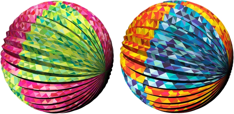Lampion en papier MY PARTY 25 cm – décoration colorée plissée