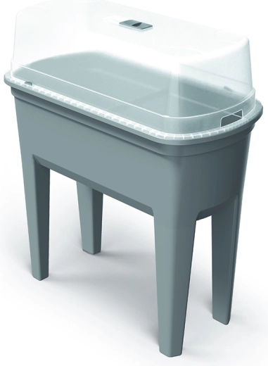 Semoir avec couvercle en polycarbonate Botanic 77,5 cm – pierre grise