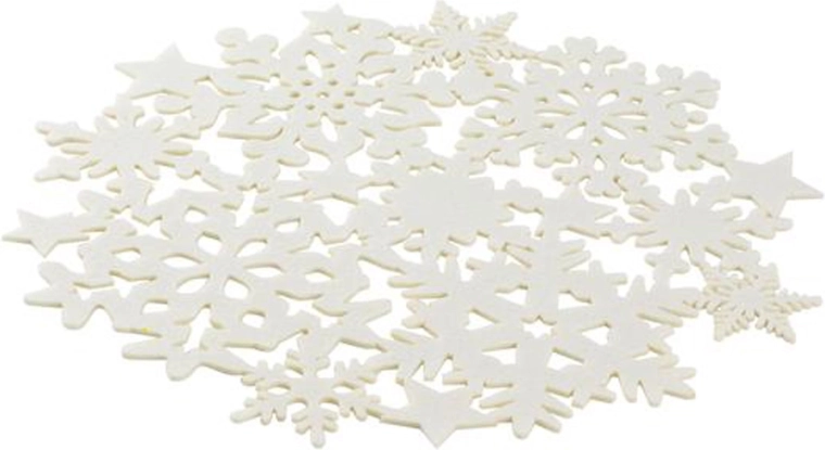 Set de table rond en feutre TORO 38 cm blanc