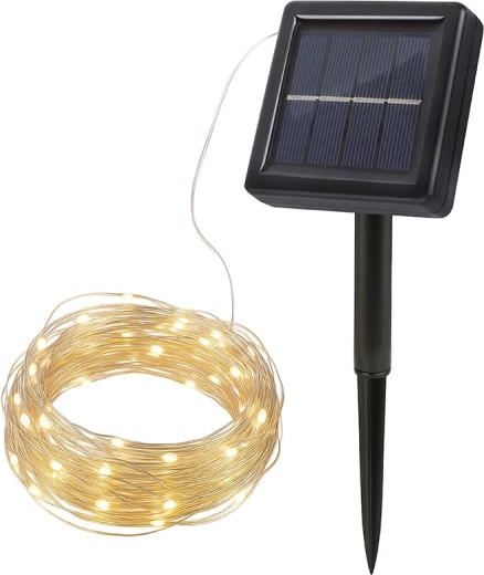 Guirlande solaire LED Solight, 200 LED, 22 m, blanc chaud