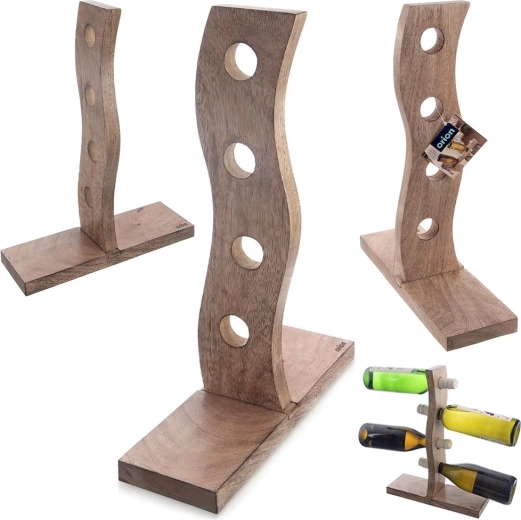 Rangement horizontal stable de 4 bouteilles