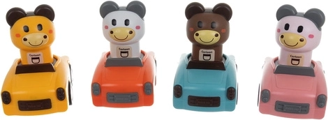 4 petites voitures colorées pour un long divertissement interactif