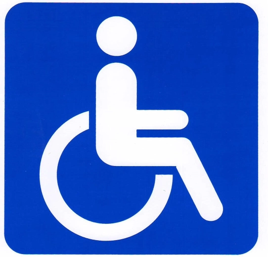 Autocollant d’information – entrée accessible 105 × 105 mm