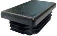 Bouchon rectangulaire 40 × 20 mm en LDPE, noir (10 pcs)