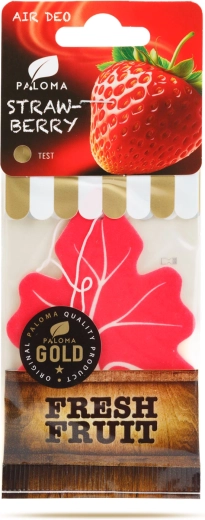 Paloma Gold Fresh Fruit Strawberry, désodorisant suspendu pour voiture