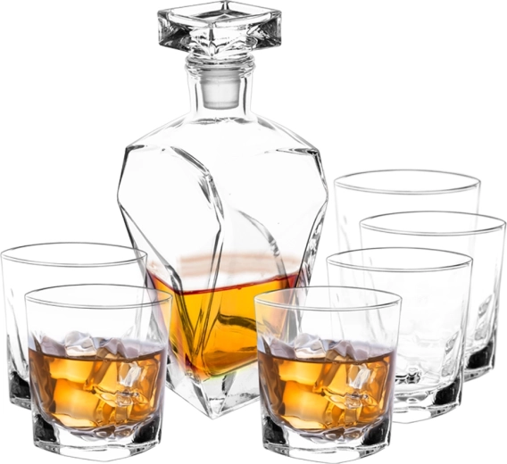 Ensemble à whisky Marco avec carafe 0,75 l et 6 verres de 280 ml