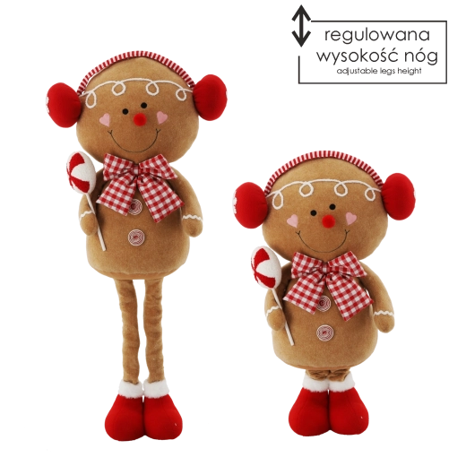 Bonhomme en pain d'épices de Noël Ciastek avec cache-oreilles et jambes télescopiques