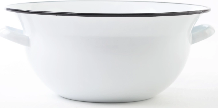 Bassine émaillée avec poignées 32 cm, 6 l – blanche BERYL