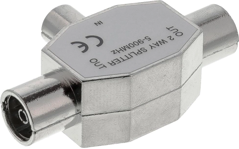 Répartiteur coaxial bidirectionnel Sencor 1M–2F en nickel