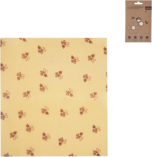 Serviette écologique en coton enduite de cire d’abeille 20 × 18 cm