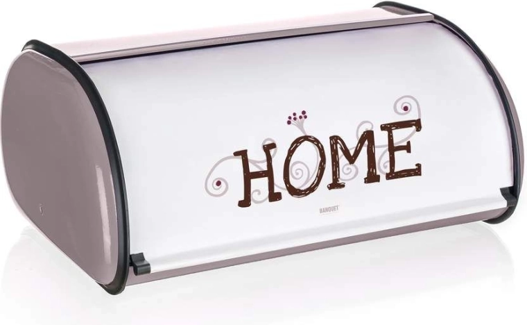 Boîte à pain HOME en acier 43,5 × 27,5 × 18,5 cm