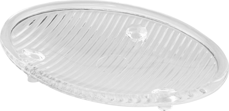 Porte-savon en plastique transparent avec ventouses