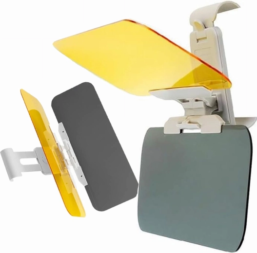 Pare-soleil anti-éblouissement voiture 2-en-1 jour et nuit 32 × 13,5 cm