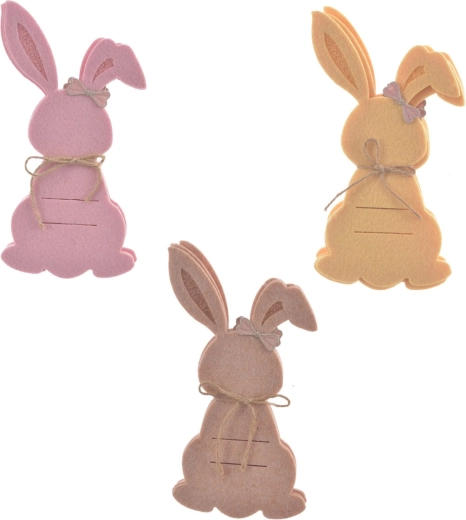 Étui à couverts en feutrine avec petit lapin (4 pcs)