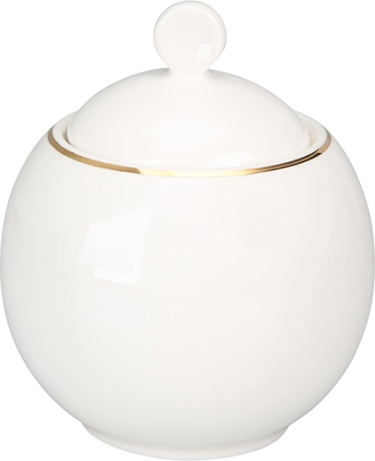 Sucrier en porcelaine Bella ligne dorée 380 ml