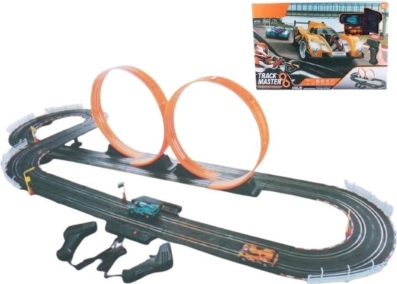 Circuit de course avec deux loopings
