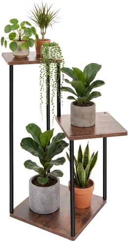 Support à plantes Gardlov style loft 78 cm, 3 étagères