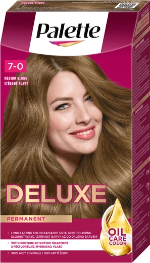 Palette Deluxe 7-0 blond moyen, coloration permanente 50 ml