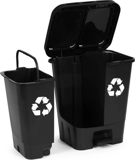 Bacs amovibles avec poignées pour un vidage rapide