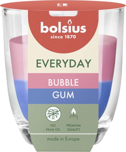 Bougie parfumée en verre Bubble Gum 8 × 7 cm