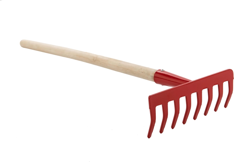 Râteau pour enfants avec manche en bois 60 cm