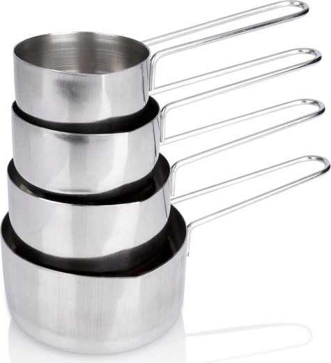 Mesures en acier inoxydable pour la cuisine, set de 4 pièces